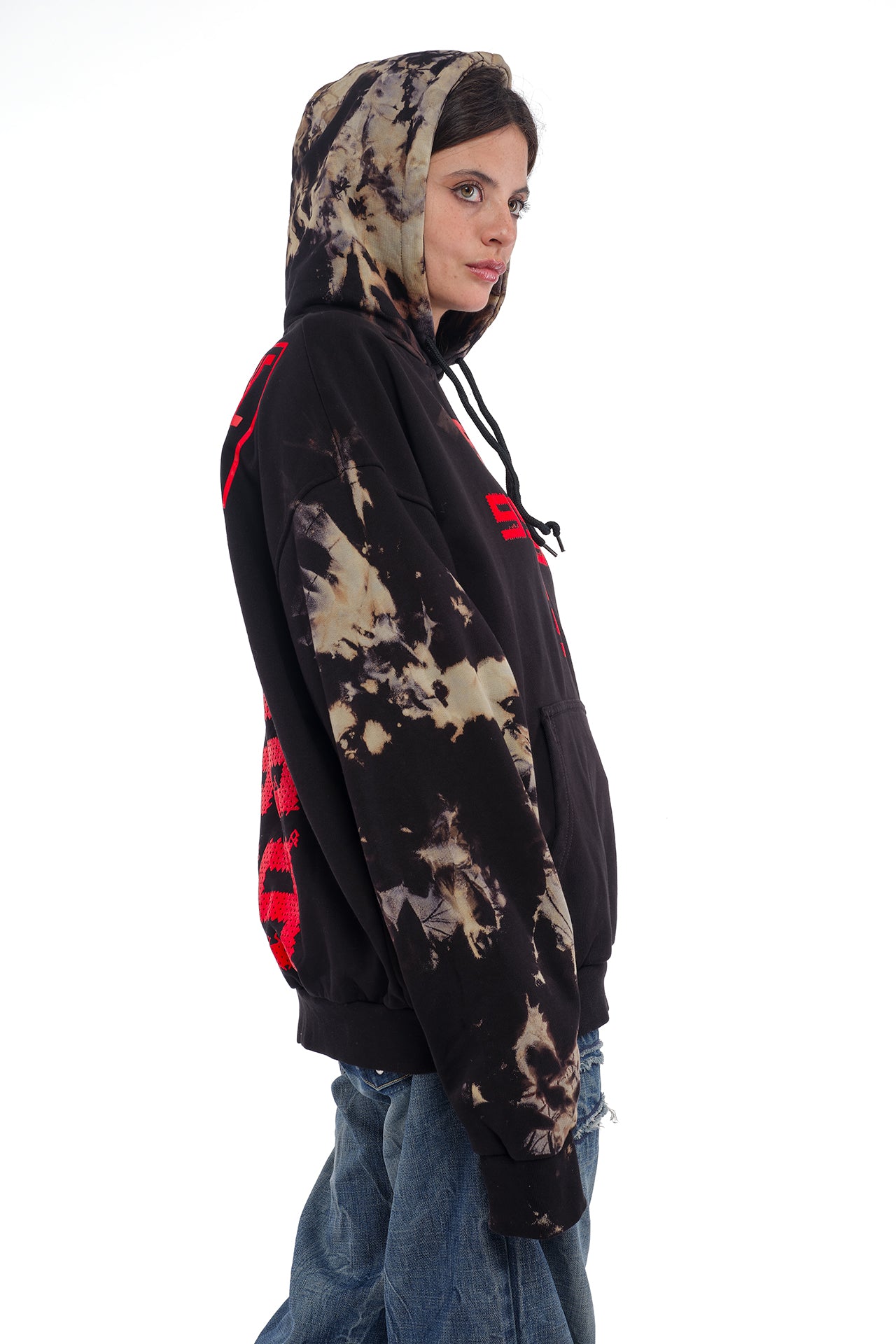 LE CLASSIC LOGO BLACK/RED - HOODIE