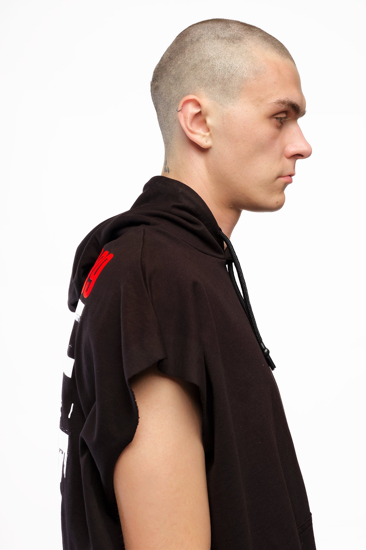 HELL/RAVE BLACK - SLEEVELESS HOODIE