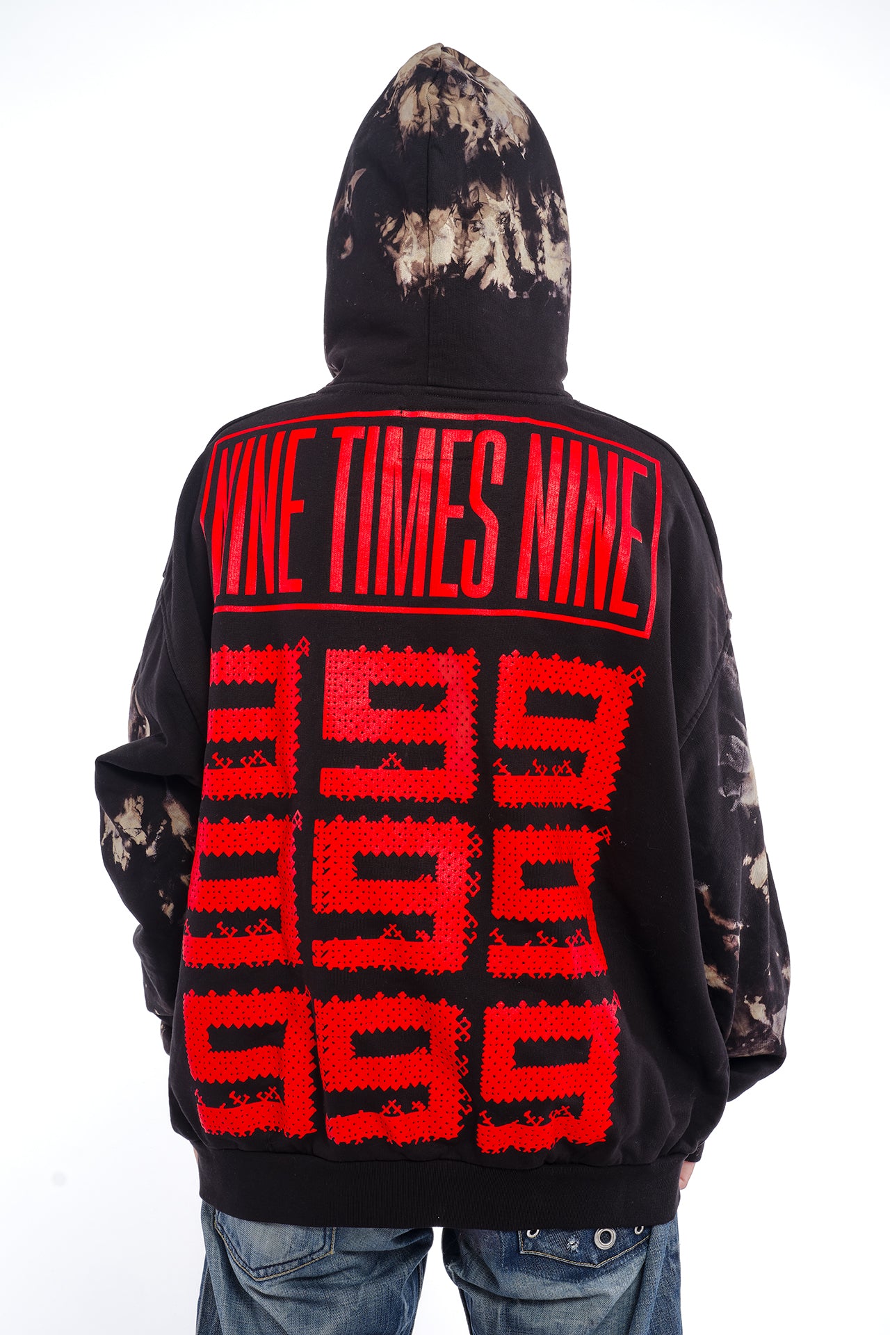 LE CLASSIC LOGO BLACK/RED - HOODIE