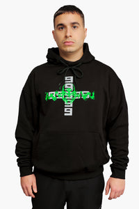 OPEN HEARTS BLACK/GREEN - HOODIE