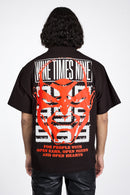 OPEN HEARTS LOGO BLACK/WHITE/RED - TEE