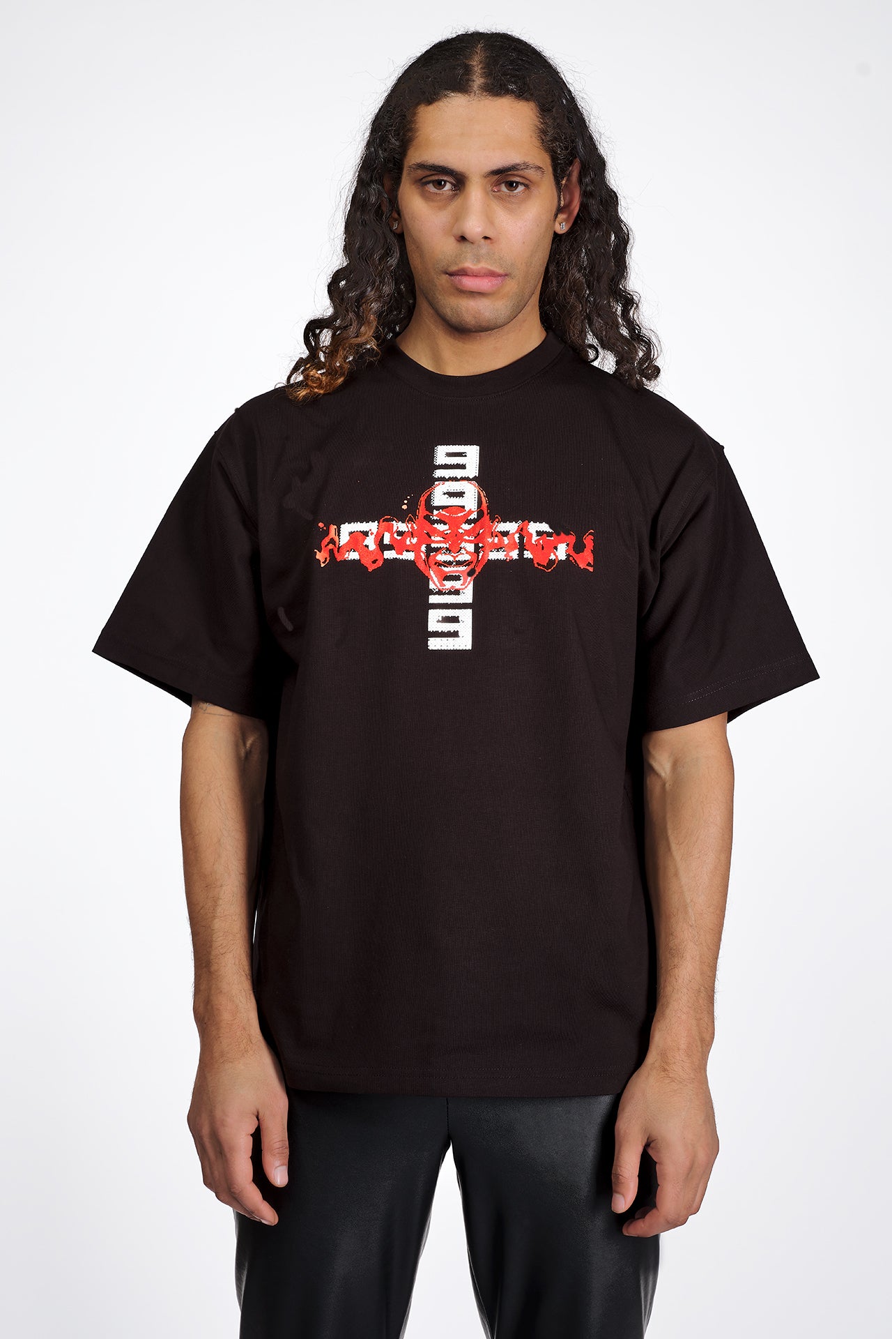 OPEN HEARTS LOGO BLACK/WHITE/RED - TEE