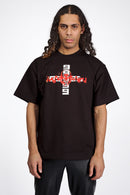 OPEN HEARTS LOGO BLACK/WHITE/RED - TEE