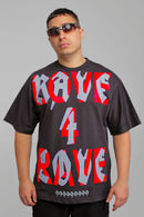 LOVE4RAVE HEART GREY - TEE