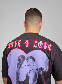 LOVE4RAVE HEART GREY - TEE