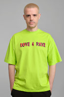 LOVE4RAVE LOGO LIME - TEE