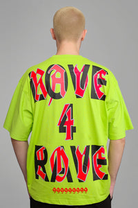 LOVE4RAVE LOGO LIME - TEE