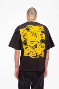 9 EYES LOGO GREY/YELLOW - TEE