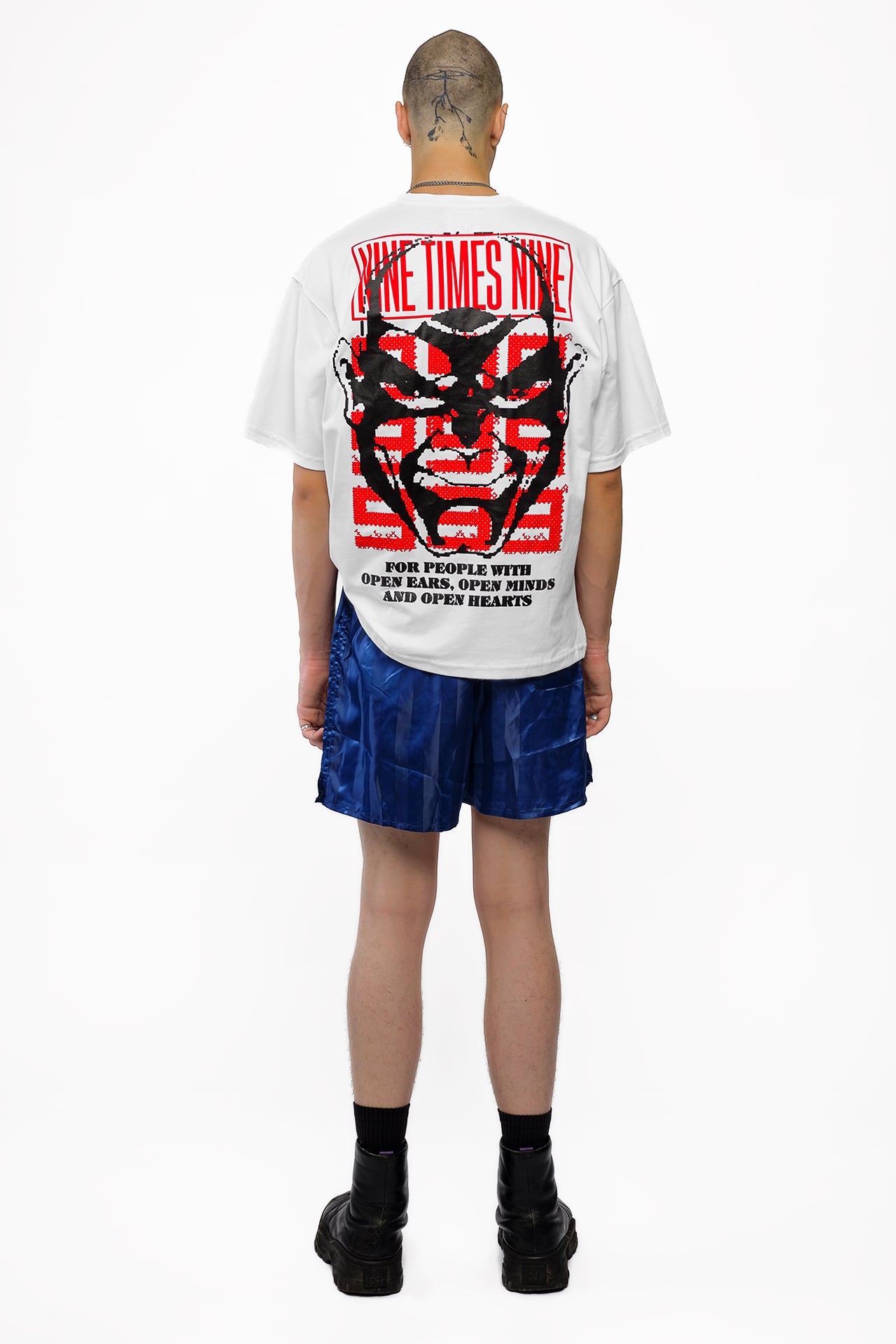 OPEN HEARTS LOGO WHITE/RED/BLACK - TEE