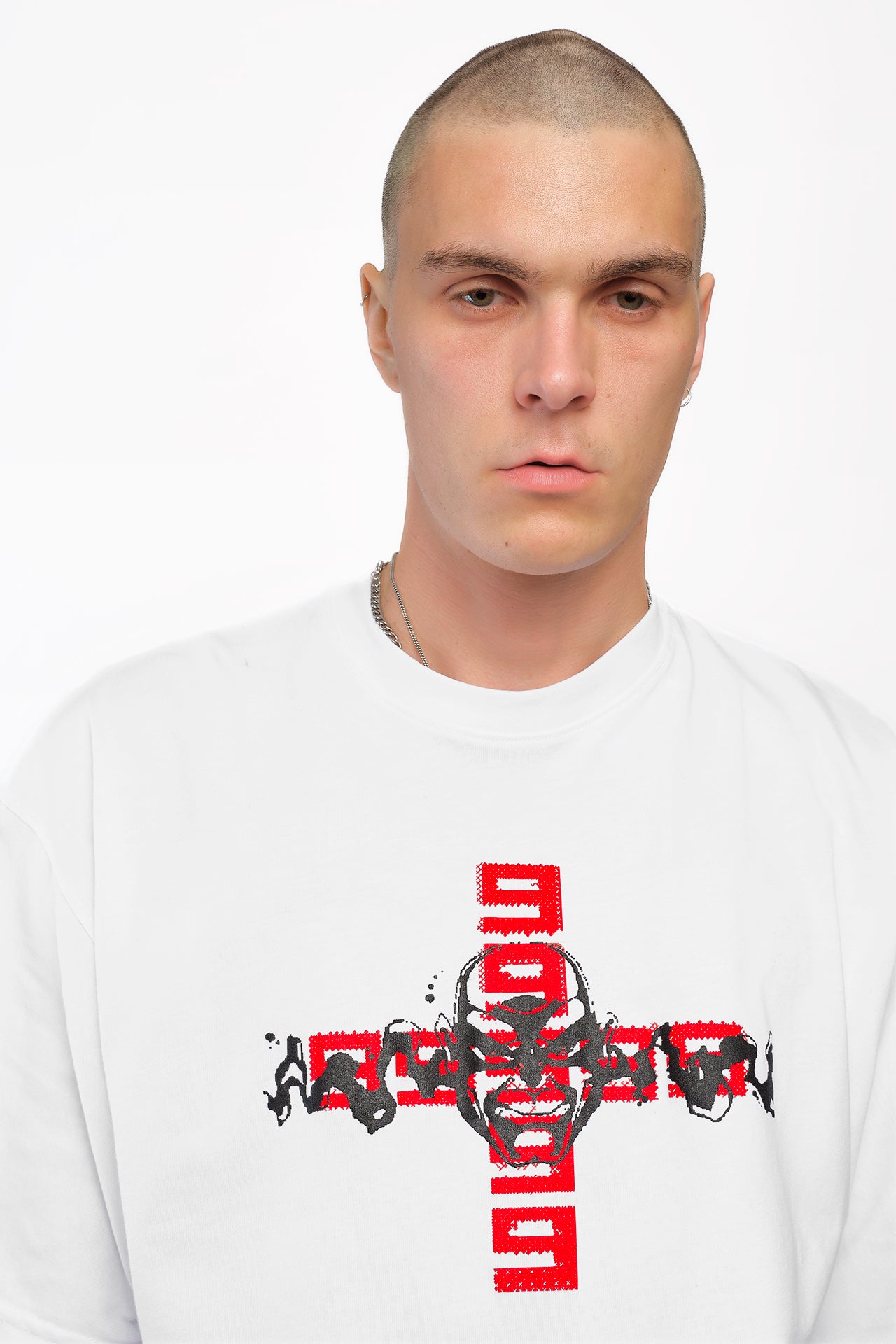 OPEN HEARTS LOGO WHITE/RED/BLACK - TEE