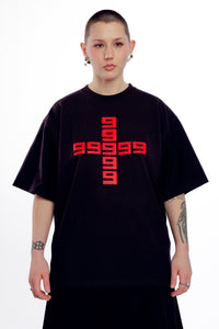 CLASSIC LOGO BLACK/RED - TEE