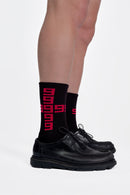 CLASSIC LOGO BLACK/RED - SOCKS