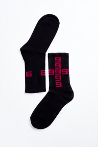 CLASSIC LOGO BLACK/RED - SOCKS